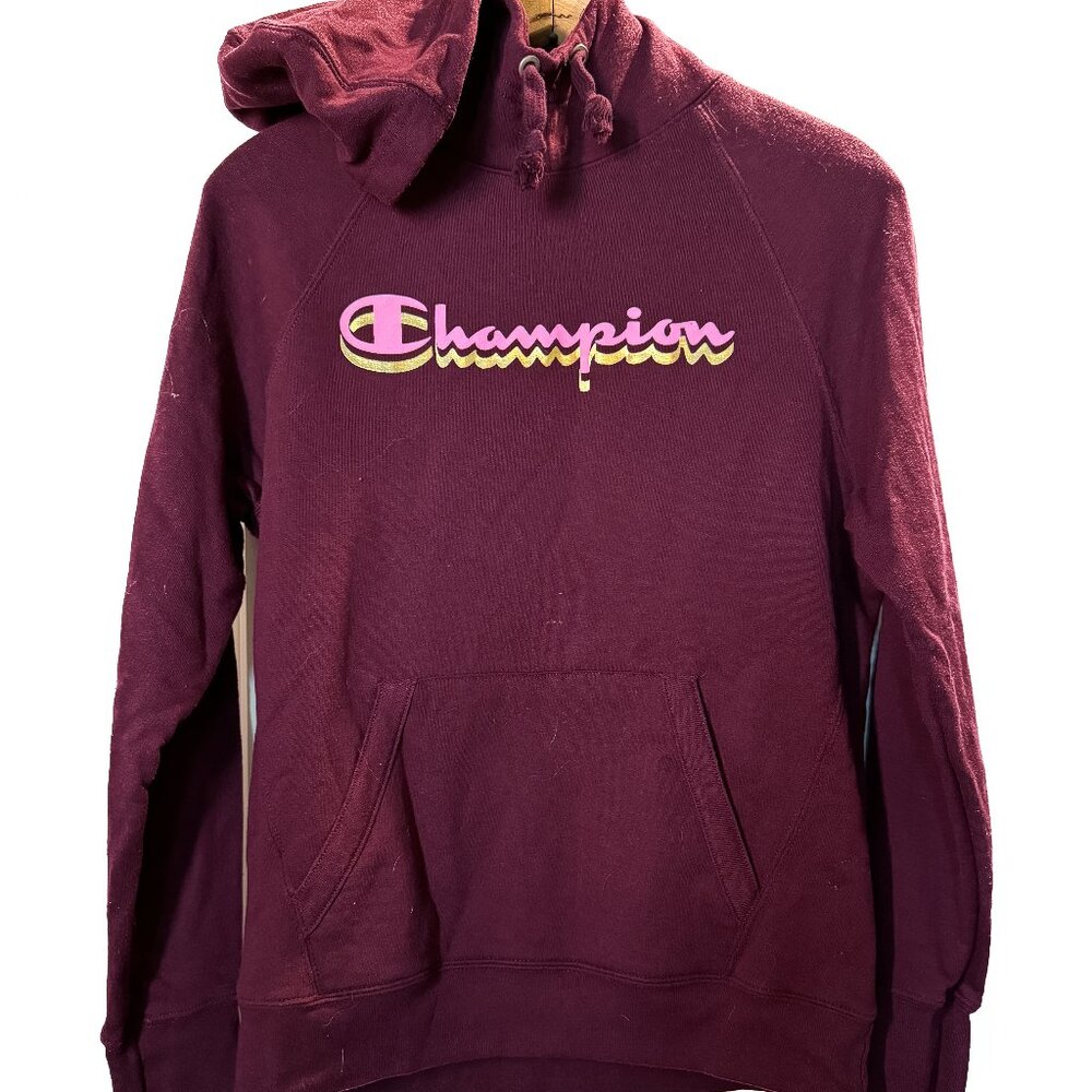 Champion® Powerblend Classic Graphic Hoodie Dark Berry Womens Size L